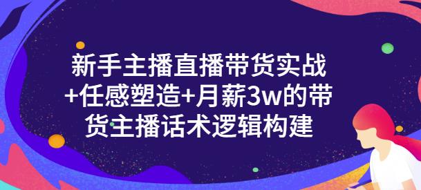 新手主播直播带货实战+信任感塑造+月薪3w的带货主播话术逻辑构建-项目收录网