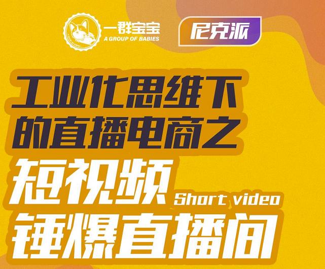 尼克派·工业化思维下的直播电商之短视频锤爆直播间，听话照做执行爆单-项目收录网