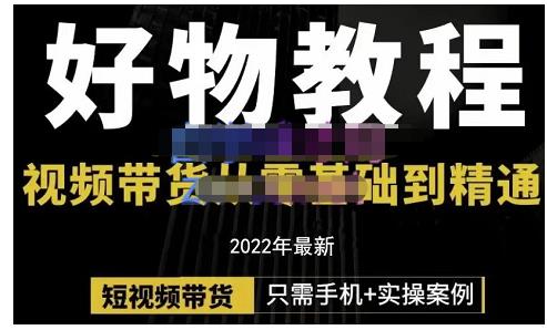 锅锅老师好物分享课程：短视频带货从零基础到精通，只需手机+实操-项目收录网