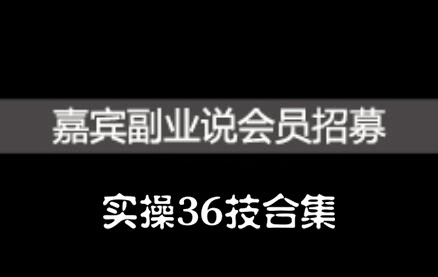 嘉宾副业说实操36技合集，价值1380元-项目收录网