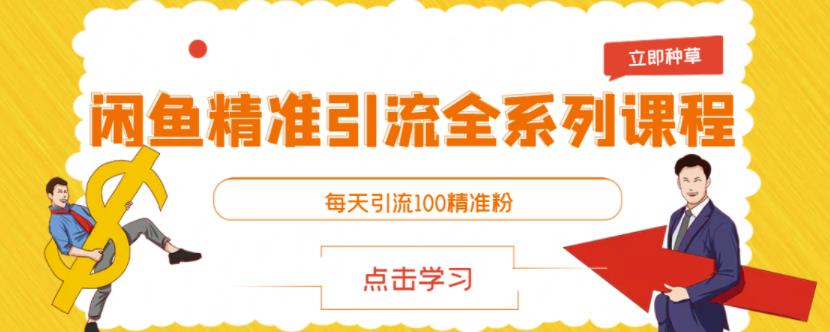 闲鱼精准引流全系列课程，每天引流100精准粉【视频课程】-项目收录网