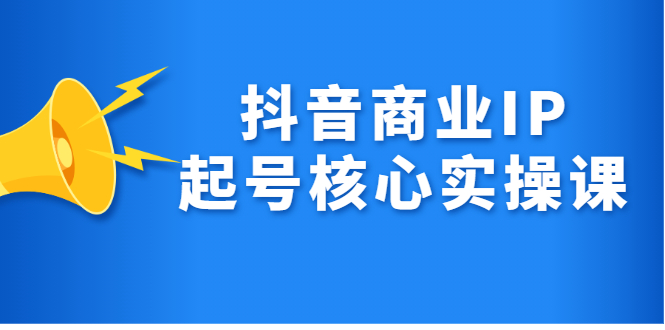 抖音商业IP起号核心实操课，带你玩转算法，流量，内容，架构，变现-项目收录网