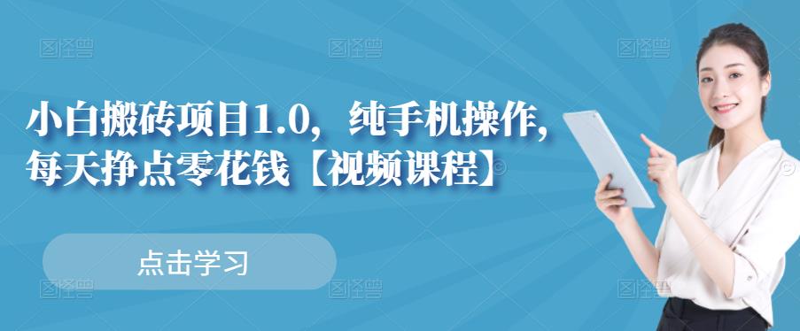 小白搬砖项目1.0，纯手机操作，每天兼职挣点零花钱-项目收录网