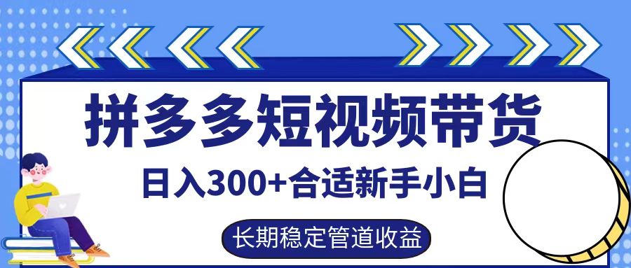 拼多多短视频带货日入300+实操落地流程-项目收录网