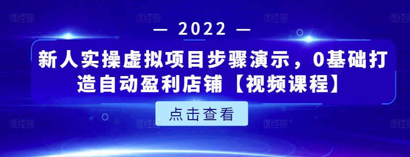 新人实操虚拟项目步骤演示，0基础打造自动盈利店铺【视频课程】-项目收录网