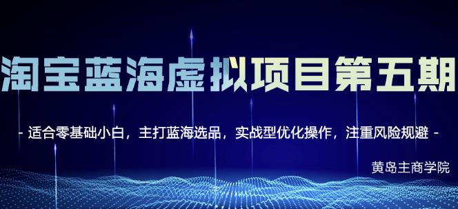 淘宝虚拟无货源3.0+4.0+5.0，适合零基础小白，主打蓝海选品，实战型优化操作-项目收录网