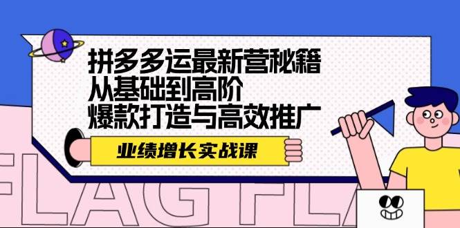 拼多多运最新营秘籍：业绩 增长实战课，从基础到高阶，爆款打造与高效推广-项目收录网