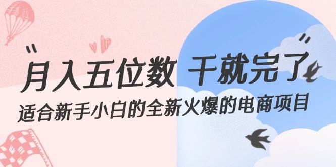 月入五位数 干就完了 适合新手小白的全新火爆的电商项目-项目收录网