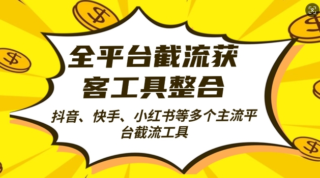 全平台截流获客工县整合全自动引流，日引2000+精准客户-啦啦收录网