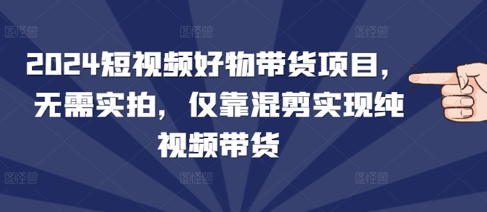 2024短视频好物带货项目，无需实拍，仅靠混剪实现纯视频带货-啦啦收录网