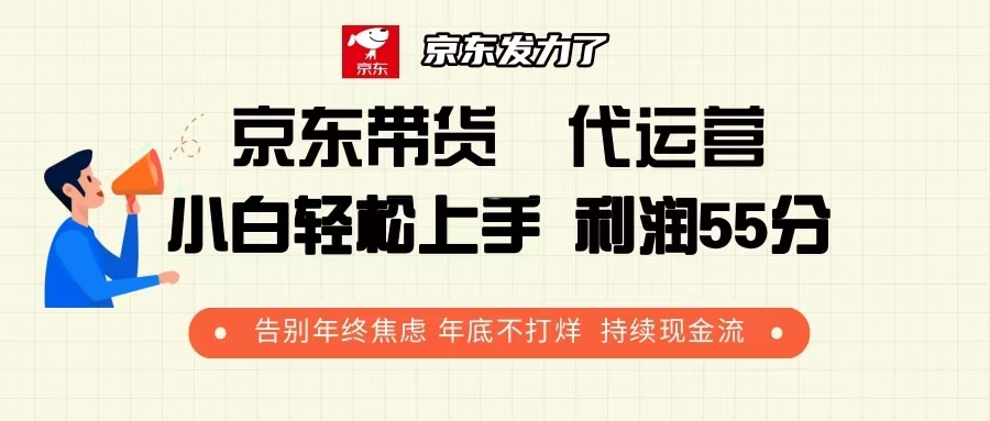 京东带货 代运营 利润55分 告别年终焦虑 年底不打烊 持续现金流-啦啦收录网