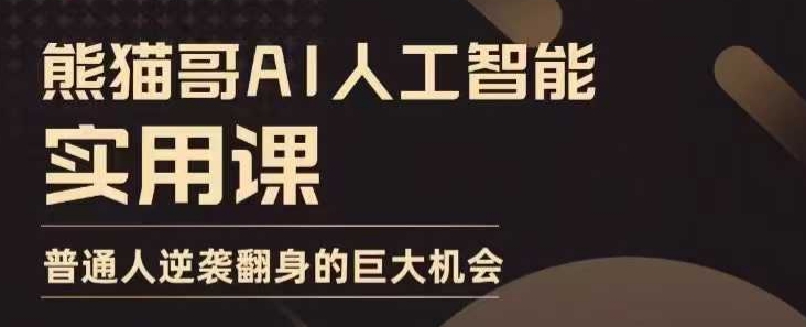 AI人工智能实用课，实在实用实战，普通人逆袭翻身的巨大机会-啦啦收录网